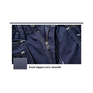 Pantalón de Trabajo Ligero de Cintura Media, Transpirable, para Verano, con Botones y Múltiples Bolsillos, Venta Directa de Fábrica - Product Image 4