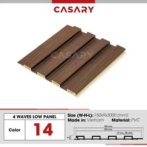 แผ่นฝ้าเพดานพีวีซีใยถ่านไม้ไผ่4คลื่นแผ่นผนังร่องสูงกันความชื้นใช้เฟอร์นิเจอร์ - Product Image 3