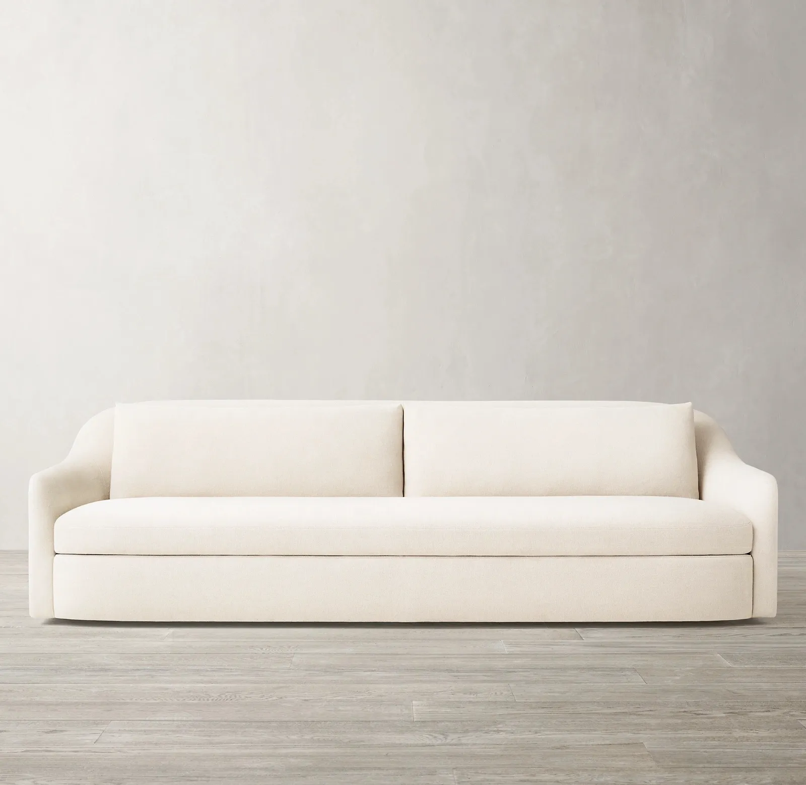Mobili da salotto moderni Maxime divano da banco divano sinuoso con schienale in tessuto