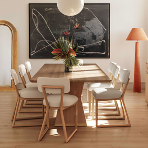 Silla de comedor moderna de madera con cojín tapizado-Muebles elegantes para el hogar y el restaurante - Product Image 4