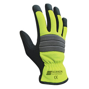 ถุงมือหนังคอตตอนทนทานสำหรับถุงมือช่างยนต์ถุงมือนิรภัยตัดได้ป้องกันการกระแทกหลายสีสำหรับการก่อสร้าง - Product Image 3