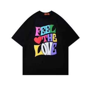 T-shirt imprimé bouffant personnalisé de qualité supérieure 100% tissu en coton T-shirt Streetwear à épaules tombantes de couleur bleue unie pour hommes - Product Image 4