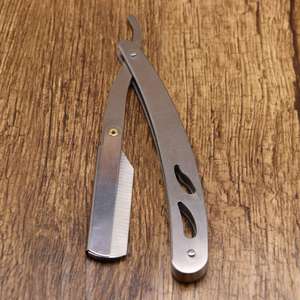 Rasoir droit manuel professionnel pour barbier, couteau à raser pliable, rasoir droit en acier inoxydable pour salon OEM - Product Image 4