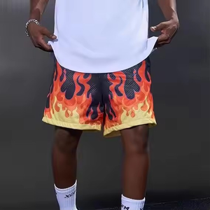 Pantalones cortos atléticos informales de felpa francesa para hombre 100% algodón 3D Puff estampado cordón tejido bordado técnicas antiarrugas - Product Image 3