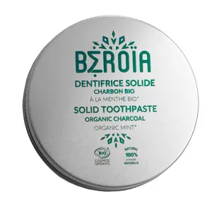 Pasta de dientes sólida, carbón orgánico, menta orgánica, 100 por ciento de origen natural, pasta de dientes sin fluoruro, ultra práctica