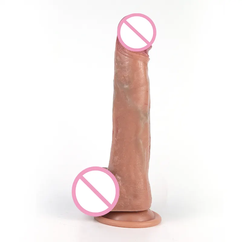 Neuer schein ung Lang 8 Zoll Hochwertiger flüssiger Silikon dildo Kunst gummi Penis Gummi Sexspielzeug für Frauen