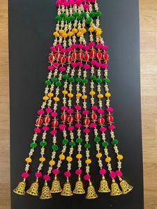 Decoración Colgante para Puerta India, Campanas Doradas, Gruhapravesam, Decoración Colgante de Pared para Bodas Indias, Haldi, Mehndi, Fondo Decorativo para Festivales de Puja - Product Image 4