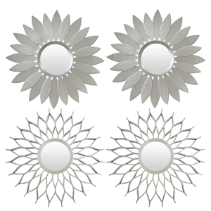 Espejo de hierro con marco de Metal para decoración de pared, espejo Circular Irregular para sala de estar, Vintage, de lujo, informal - Product Image 2