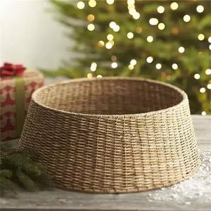 Falda para Árbol de Navidad de Jacinto de Agua Más Vendida, Falda de Árbol de Navidad Tejida Personalizada de Pasto Marino para Soporte de Árbol de Navidad por KingCraftViet - Product Image 4