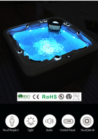 Piscine à remous extérieure en acrylique de 2,0 m pour 5 adultes, bain à remous massant