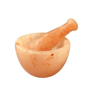 Mortero y Maja de sal rosa del Himalaya hechos a mano para cocinar, triturar o mezclar especias, mortero y Maja - Product Image 2