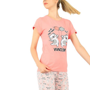 Camiseta de manga corta 100% de algodón para mujer, ropa básica lisa con estampado de logotipo personalizado en blanco, cuello redondo, de verano - Product Image 2