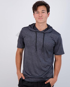 Jersey informal de Hip Hop para hombre, camisetas con capucha, manga corta, palangre en negro, Azul, Gris, tela de popelina, método de tejido de punto - Product Image 2