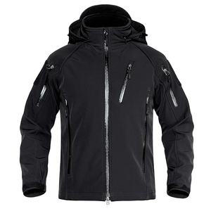 Men's Cordura Zipper Breathable Soft Shell Hiking Fleece Jacket with Removable Detachable <b>Hoodie</b> 2026 - Product Image 4