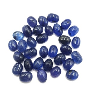 Vente en gros Cabochon en vrac de forme ovale lisse coupe saphir bleu pierres précieuses pierre naturelle de culbutage - Product Image 5