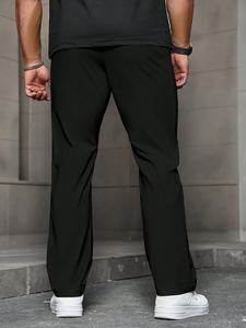 Ropa informal de alta calidad, Pantalón recto para hombre, pantalón de Color sólido para hombre, MOQ bajo, pantalones de chándal para hombre y pantalón personalizados - Product Image 4