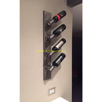 Porte-bouteilles mural en métal, support à vin moderne fait main, rangement et présentation, décoration pour la maison, la cuisine et le bar, organisateur de vin