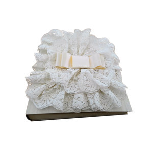 Álbum de Fotos DIY MOIREE Beige con Encaje Valencienne, Cubierta de Tela de Alta Calidad, Scrapbook para Regalo - Product Image 4