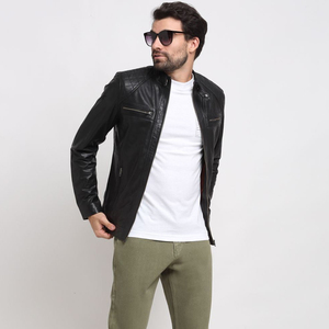 Chaqueta profesional de cuero auténtico de vaca con estilo para hombre, diseño personalizado y bordado, cómoda chaqueta de cuero suave para hombre - Product Image 3