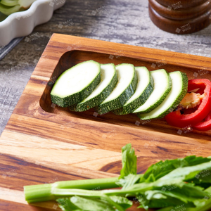 Planche à découper en bois massif de teck pleine longueur bord épais bloc à découper cuisine OEM couleur naturelle - Product Image 5