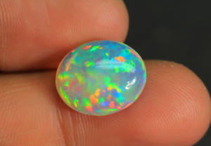 หินโอปอลเอธิโอเปียที่น่าสนใจหินโอปอลสีรุ้งฉูดฉาดหินรูปไข่โอปอลเอธิโอเปียหลวมรวมทั้งรังผึ้ง Cabochon - Product Image 6
