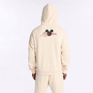 Ensemble de survêtement personnalisé d'hiver avec logo, sweat-shirt à capuche et pantalon de survêtement imprimés en relief avec impression sérigraphique, survêtement en coton pour hommes - Product Image 3