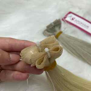 ผมต่อผมมนุษย์บริสุทธิ์ผมลอนตรงผมยาว20นิ้วสีบลอนด์แอช - Product Image 4