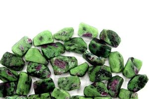 เซ็ตเครื่องประดับชาติพันธุ์10ชิ้นสีเขียวสวยพลอยหยาบอัญมณีหลวมอัญมณีควอตซ์ทับทิม zoisite ธรรมชาติขนาด16-20มม. - Product Image 2