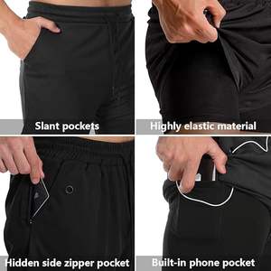 Men's 2-in-1 <b>Camo</b> Print Gym <b>Shorts</b> Quick Dry Training Athletic Workout with 5 Elastic Waist Breathable Phone Pockets - Product Image 3