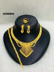 ชุดสร้อยคอแฟชั่นดูไบชุบทอง24K ชุดต่างหูกำไลข้อมือวัสดุทองแดงสำหรับไก่งวงบัลแกเรียเยอรมนี - Product Image 4