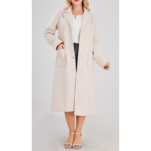 Premium femmes hiver à manches longues manteau décontracté matelassé vêtements d'extérieur bouton décoration chaud épais respirant vêtements de travail doublure en Polyester - Product Image 5