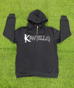 2026 survêtement en polaire avec logo personnalisé pour hommes respirant de haute qualité 100% coton costumes couleur noire avec broderie écologique - Product Image 2