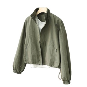 Chaqueta Cortavientos Transpirable Primavera Verano 2025 Nueva Holgada Informal de Secado Rápido 100% Poliéster Forro de Algodón Cuello de Solapa - Product Image 1