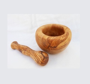 Mortero y Maja de Madera Tallada Únicos Más Vendidos para Uso Decorativo y Funcional en Cocinas que Valoran las Herramientas Tradicionales - Product Image 1