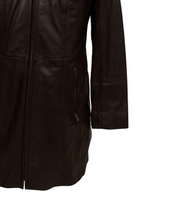 Abrigo Largo Unisex de Cuero Genuino, Chaqueta de Cuero de Piel de Oveja Premium con un Solo Botón |   Ropa de Abrigo de Moda de Invierno |   Logotipo Personalizado OEM - Product Image 3