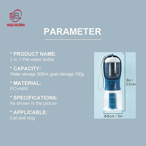 Eco-friendly Plastic Pet Travel Water <b>Bottle</b> Multifunctional Portable Outdoor <b>Dog</b> Food Container Bowls & Feeders - Product Image 3