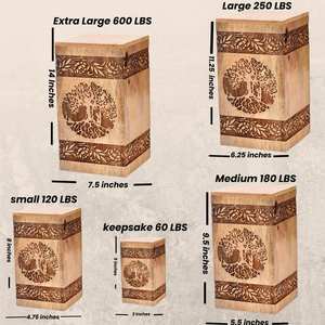 Wooden urn for Human ashes Tree of Life Engraved <b>box</b> for Ashes <b>Large</b> Adult pet <b>Box</b> for Ashes <b>Memorial</b> urn - Product Image 3