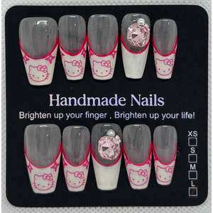 "Artificial Fingernails Bye Bye Kitty (Large)" - Product Image 1