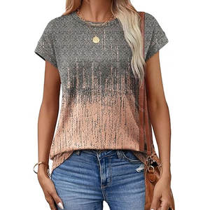 Camiseta ligera con escote redondo y tacto suave para un estilo fácil Camiseta de calle con diseño simple - Product Image 4