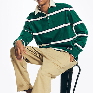 Manches longues pour hommes de haute qualité pour chemise Polo Rugby Durable confortable pour vêtements décontractés et motif imprimé de Style athlétique - Product Image 3