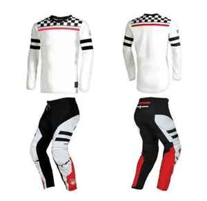 Jersey MTB de manga larga de secado rápido para hombre-Top de cuello redondo deportivo de poliéster transpirable que absorbe la humedad con patrón geométrico - Product Image 1