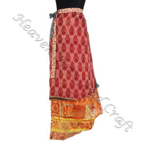 ¡Descuento mayorista! Surtido de seda Sari Wrap falda Boho elegante multicolor verano desgaste cómodo moda Boho Hippie de talla grande - Product Image 1