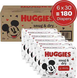 Huggies Little Movers Baby Diapers、サイズ4、58 Ct (その他のオプションは選択)