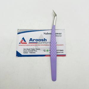 Pince à épiler Volume violet avec logo personnalisé Pince à épiler Extension de cils diamantée en acier inoxydable de haute qualité Utilisation durable de la beauté - Product Image 6