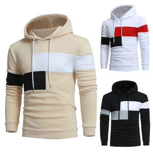 2023 nouveaux hommes hiver sweats à capuche polaire écologique imperméable décontracté Patchwork sweats survêtement haut pull - Product Image 1