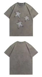 T-shirt personnalisé 100% coton surdimensionné pour hommes 250gsm grande taille poids lourd séchage rapide 3D conception d'épaule tombante pour Streetwear Fitness - Product Image 4