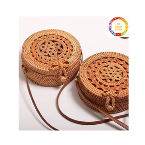 Bolso de mano de ratán natural Bolso de paja tejido a mano Bolso de playa para mujer Venta al por mayor Vietnam - Product Image 5