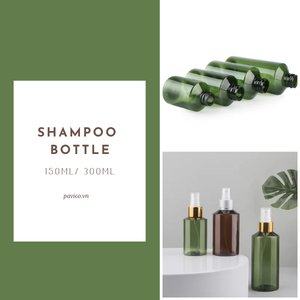 Botellas de PET de hombro biselado con capacidad de 150ml y 300ml para cosméticos como Champú Acondicionador y botellas de loción - Product Image 5