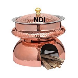 Buffet Alimentaire Équipement En Métal Réchaud Plat Multi Fonctionnel Cuivre Finition Service De Restauration Plats De Serveur De Nourriture Chaude - Product Image 6