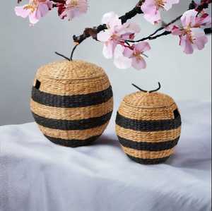 Premium Quality Animal Face Seagrass Water Hyacinth Decorative Rattan Wicker <b>Basket</b> Kids <b>Toys</b> <b>Storage</b> <b>Basket</b> Home Decor - Product Image 5